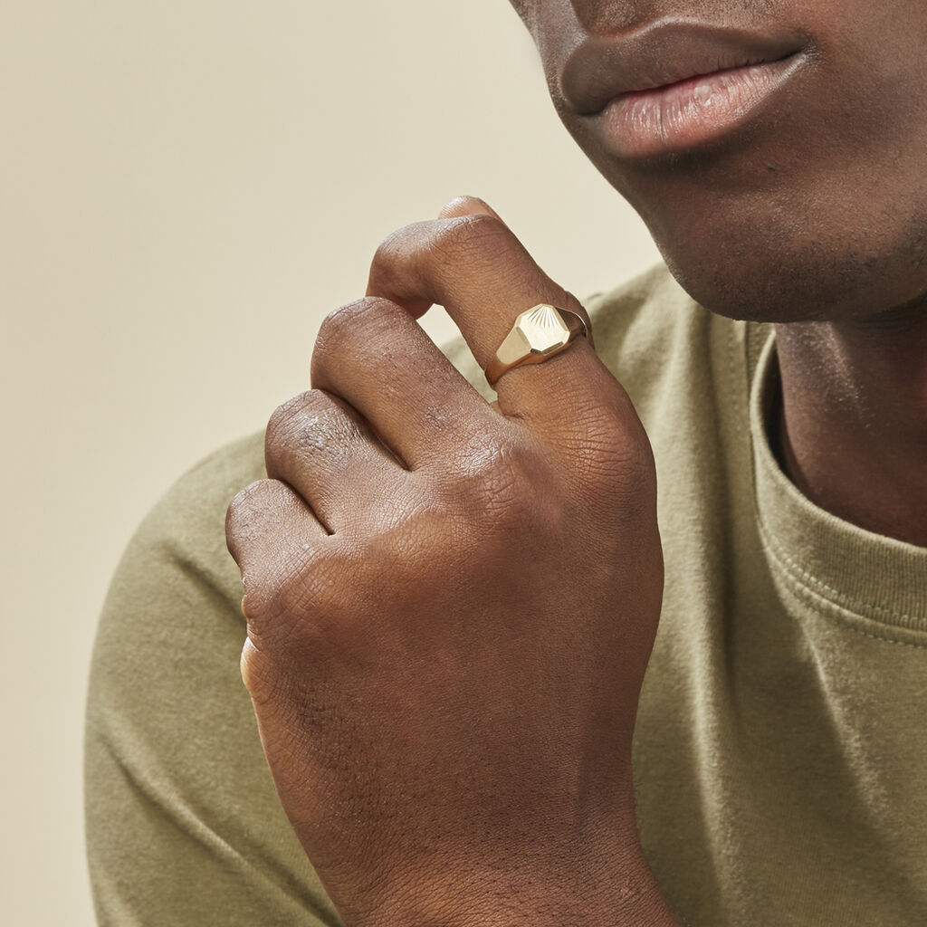 Chevaliere Or Jaune Carree - Spannringe Herren | OROVIVO