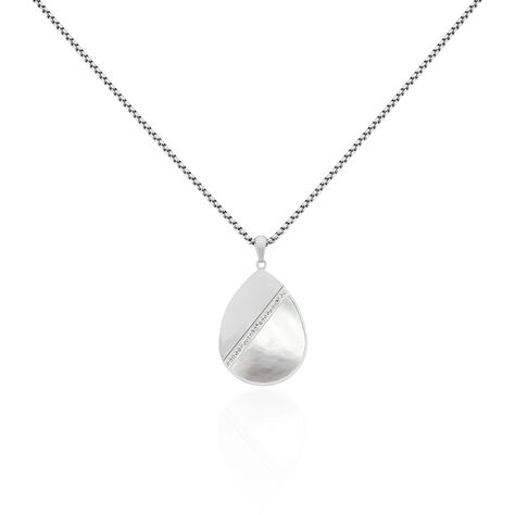 Damen Halskette Edelstahl Perlmutt Glassteine - Halsketten Damen | OROVIVO