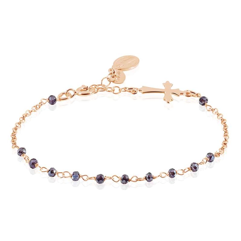 Bracciale Rosario Silver Soul Argento Rosa Cristallo - Spannringe Damen | OROVIVO