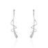MARIA Damen Ohrringe Lang Silber 925 Zirkonia Weiß Spirale
