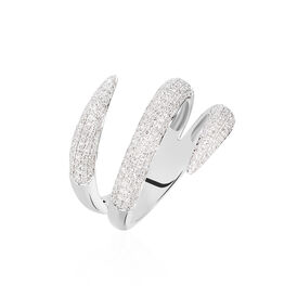 Damenring Weißgold 750 Diamanten 0,28ct - Ringe mit Edelsteinen  | OROVIVO