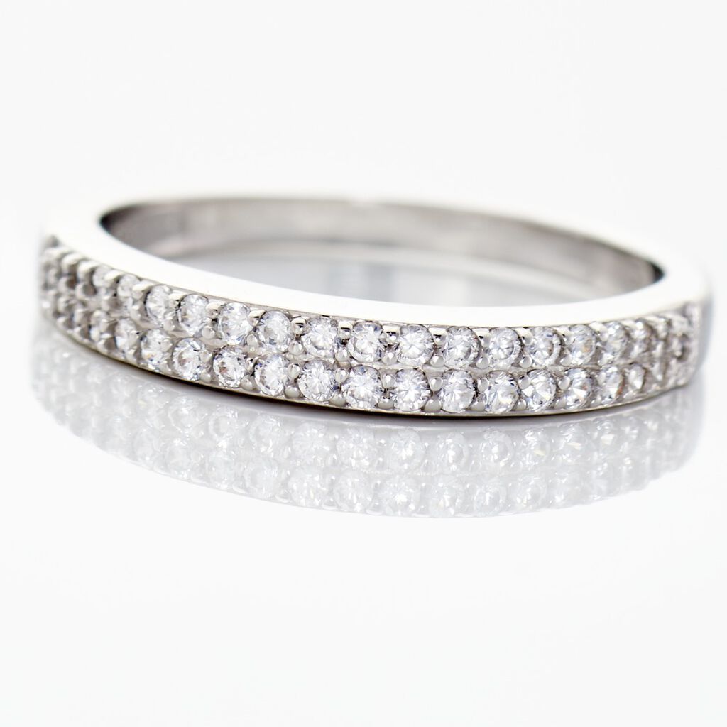 Damen Ring Silber 925 Zirkonia 1,80mm  - Ringe mit Stein Damen | OROVIVO
