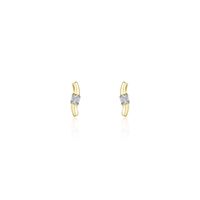 Damen Ohrstecker Gold 375 Diamant 0,01ct