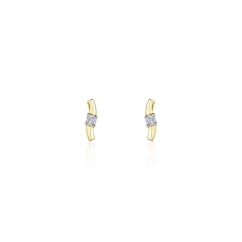Damen Ohrstecker Gold 375 Diamant 0,01ct - Ohrstecker Damen | OROVIVO