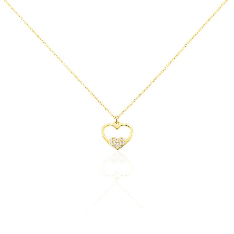 Collier Or Jaune Saponaire Oxydes De Zirconium - Spannringe Kinder | OROVIVO