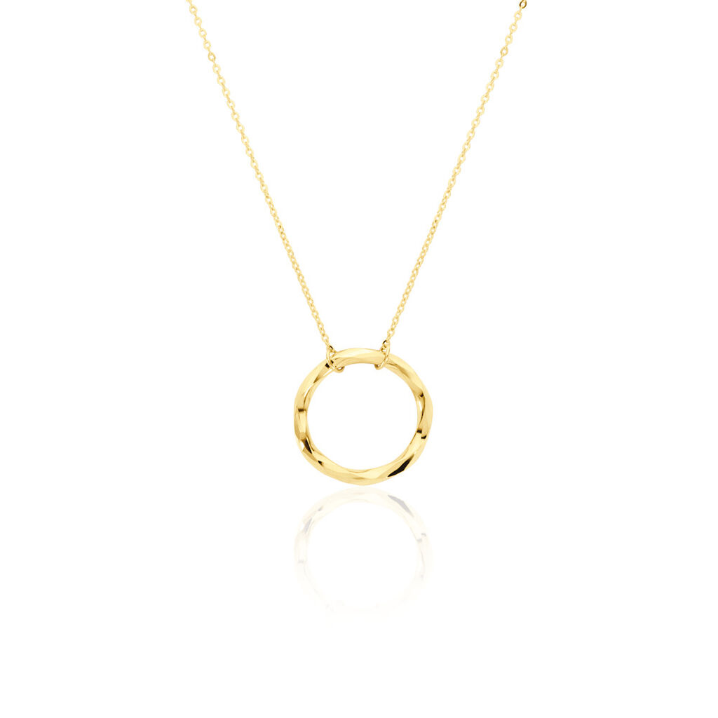 Damen Collier Gold 375 (9 Karat) Kreis