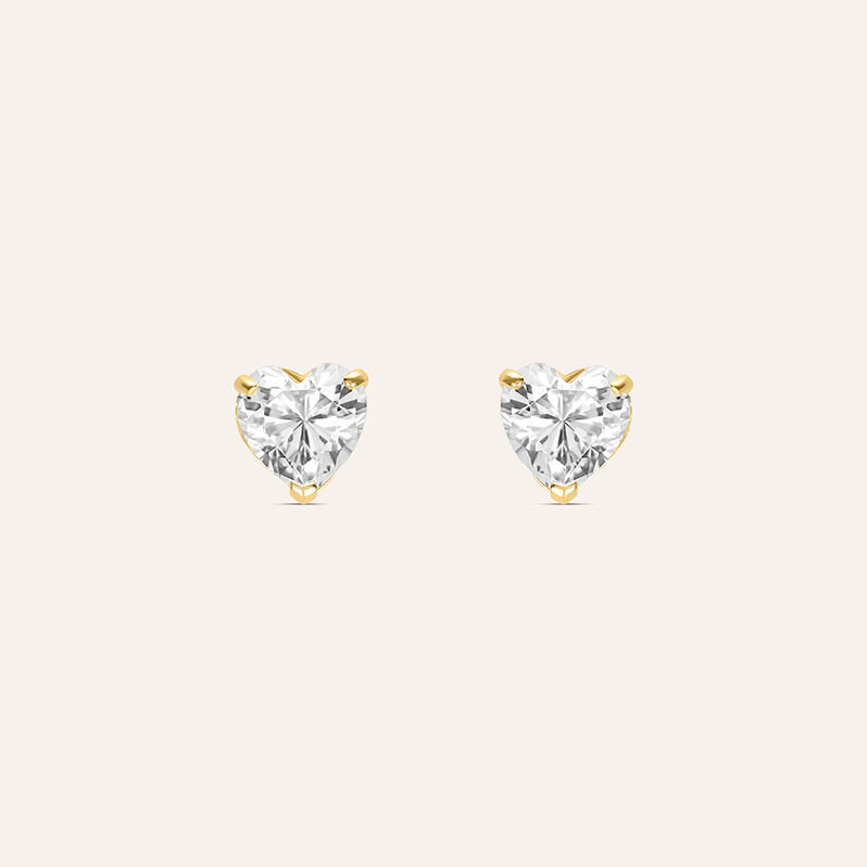 Orecchini Lobo Punto Luce Bon Ton Oro Giallo Cubic Zirconia - Spannringe Damen | OROVIVO