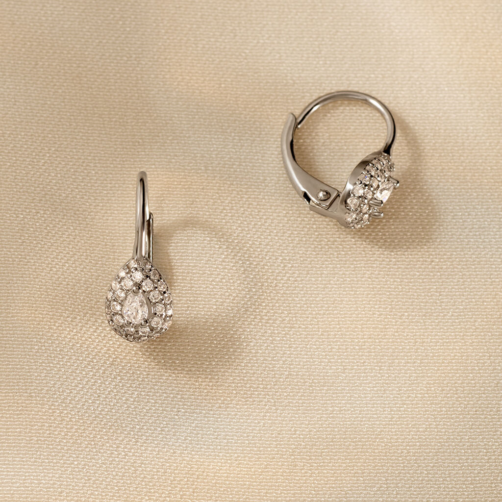 Damen Ohrhänger Silber 925 Zirkonia  - Ohrhänger Damen | OROVIVO