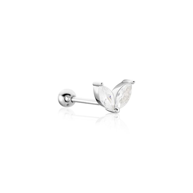 Piercing D'oreilles Argent Weiss Enyo Oxyde De Zirconium - Spannringe Damen | OROVIVO