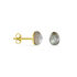LORA Damen Ohrstecker Silber vergoldet 925 Labradorit Grau 2,8 ct