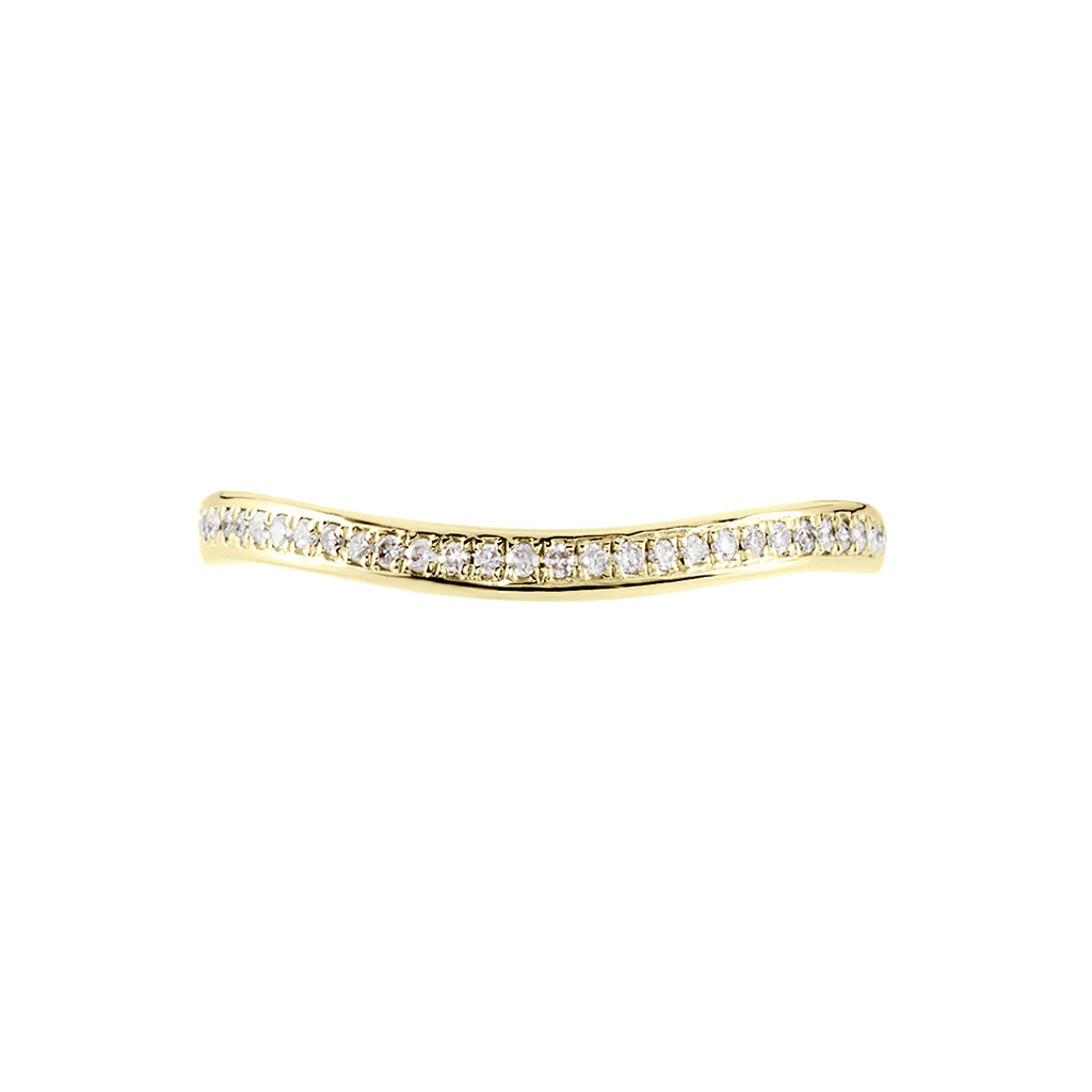 Memo Magga Damen Ring Gold 375 (9 Karat) Diamant Wei&szlig; 0,1 ct B 2 mm