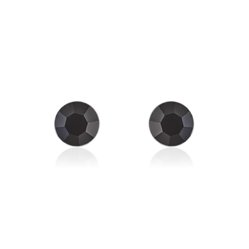 Damen Ohrstecker Silber Silber 925 Kristall Schwarz - Ohrstecker Damen | OROVIVO