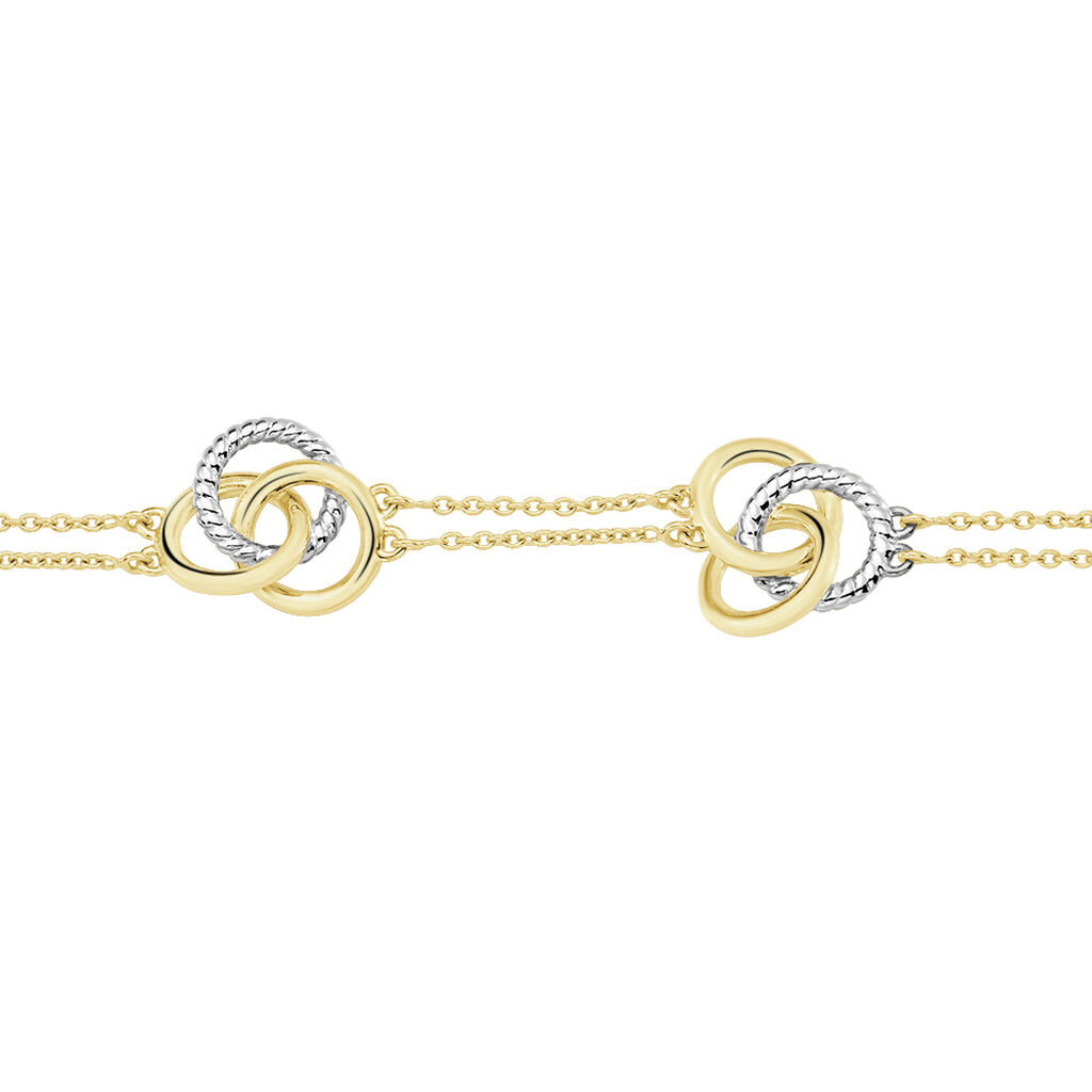 Damen Armband Messing 18 Karat Vergoldet Bicolor Biska - Armbänder mit Anhänger Damen | OROVIVO