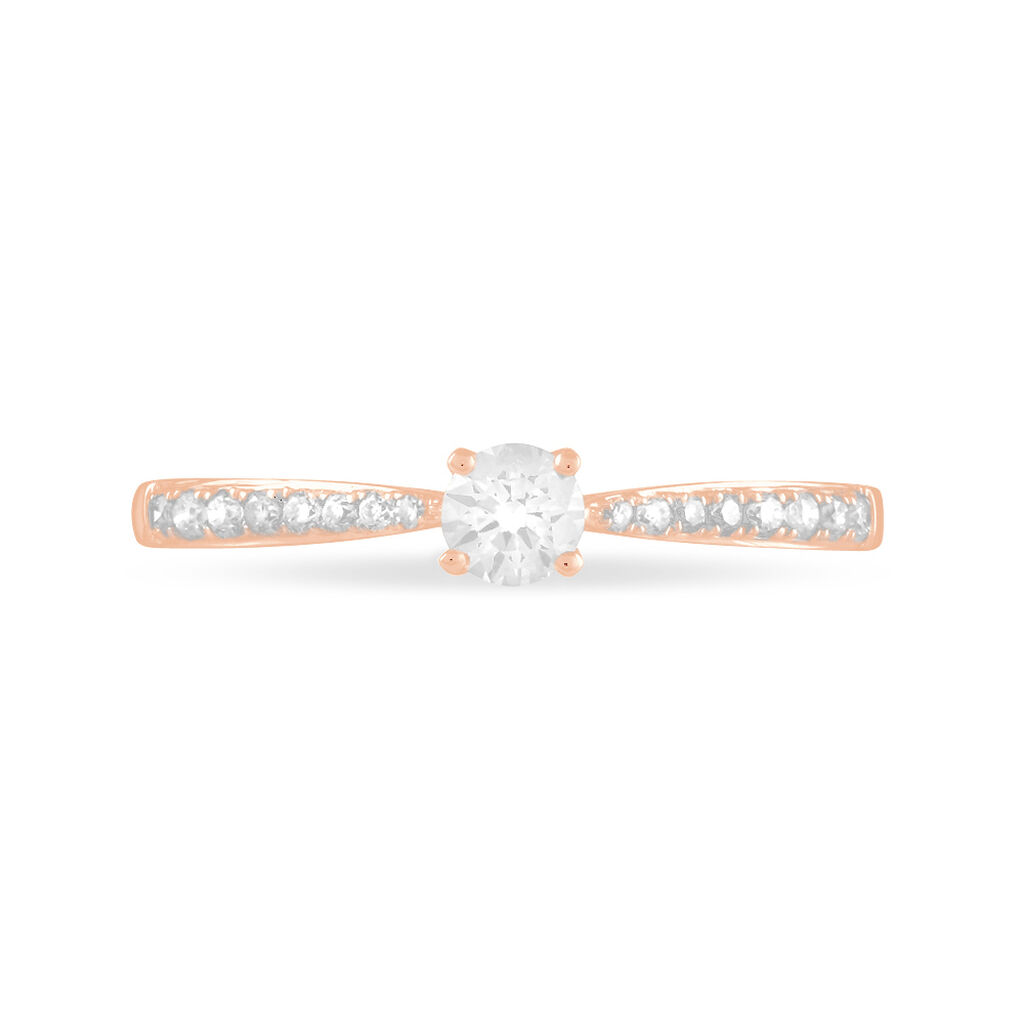 Bague Solitaire Hemera Or Rose Diamant - Spannringe Damen | OROVIVO