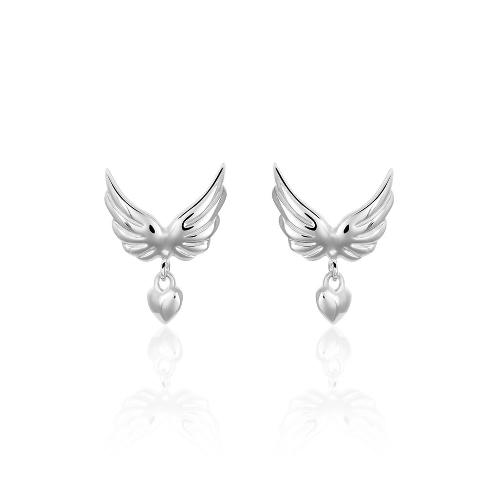 Damen Ohrstecker Silber 925 Flügel Herz - Ohrstecker Damen | OROVIVO