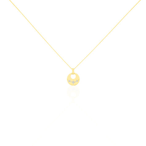 Damen Collier Gold 375 Zirkonia Stern Kreis Heike - Halsketten Damen | OROVIVO