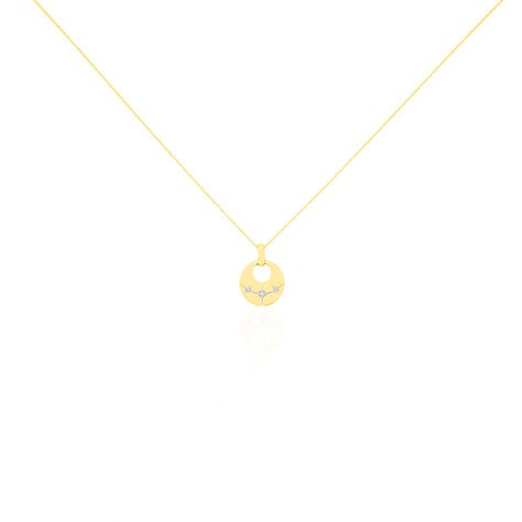 Damen Collier Gold 375 Zirkonia Stern Kreis Heike - Halsketten Damen | OROVIVO