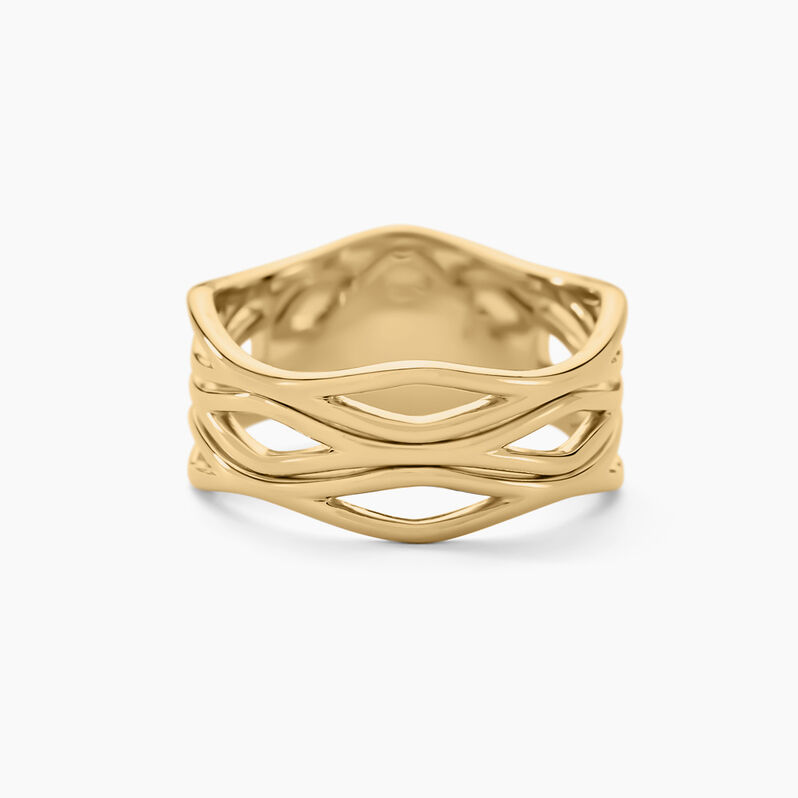 Bague Iza Plaque Or Jaune - Spannringe Damen | OROVIVO