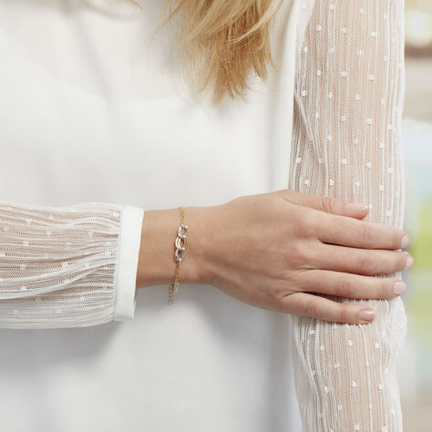 Damenarmband Gold 375 Bicolor  - Armbänder mit Anhänger Damen | OROVIVO
