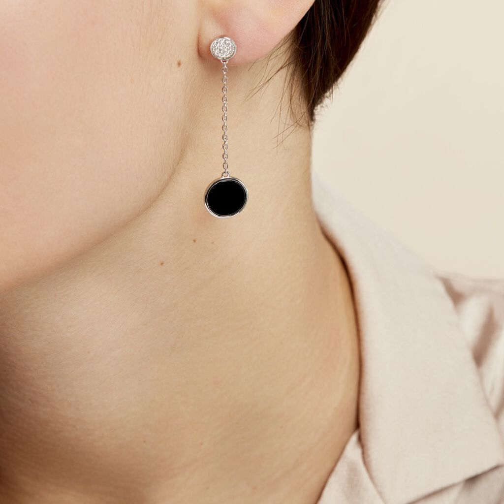 Boucles D'oreilles Argent Rhodie Adonya - Spannringe Damen | OROVIVO