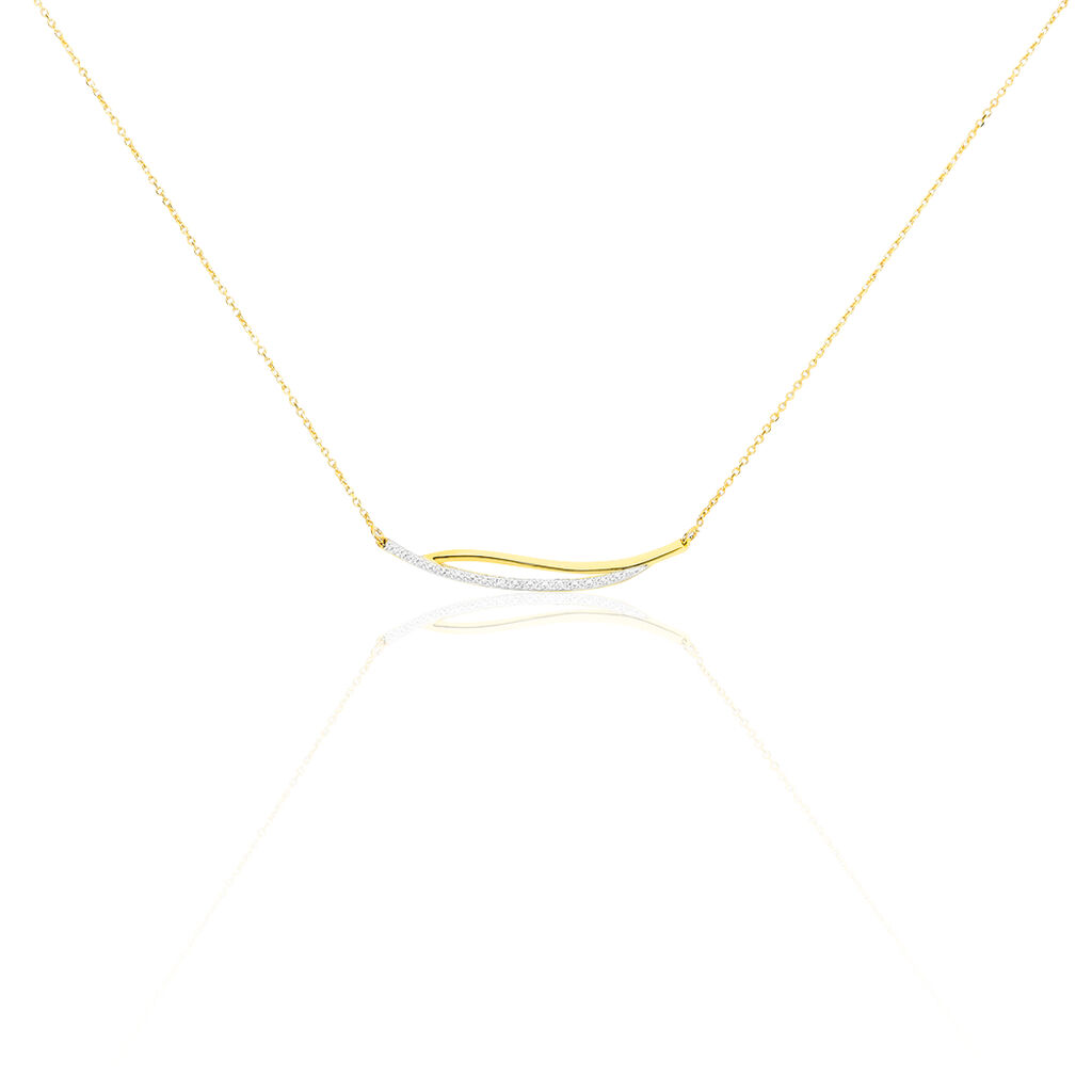 Collier Or Jaune Et Diamants - Spannringe Damen | OROVIVO