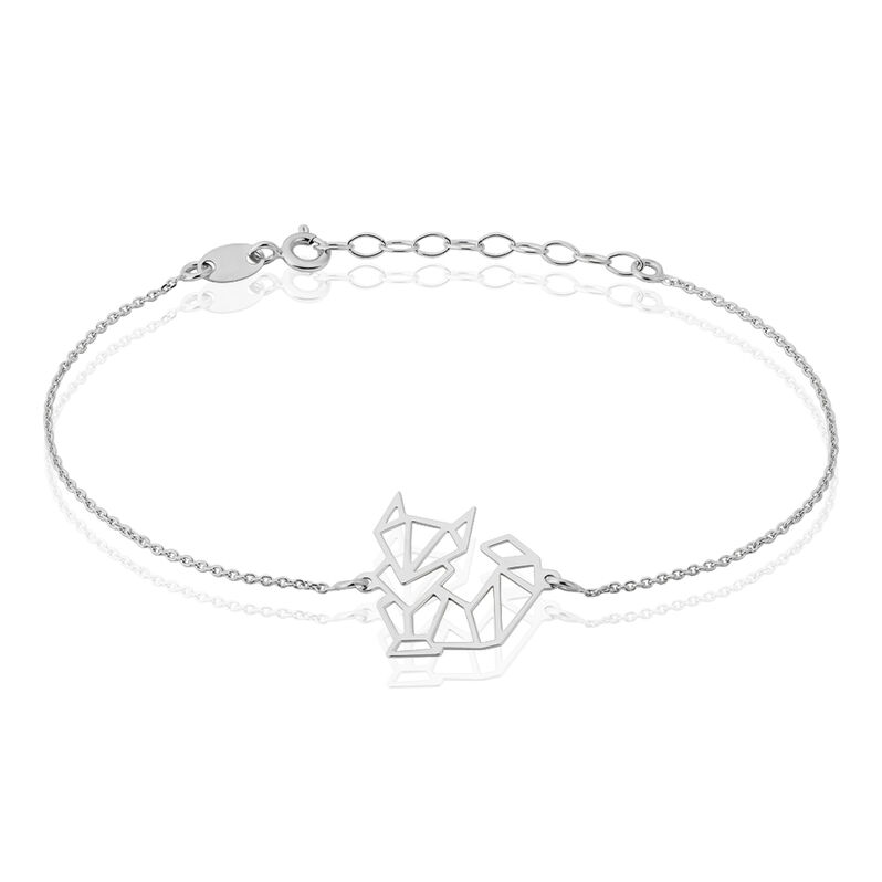Bracelet Argent Rhodie Renard Origami - Spannringe Damen | OROVIVO
