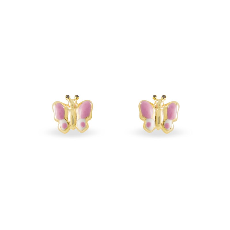 Boucles D'oreilles Puces Bartholomee Papillon Or Jaune - Spannringe Kinder | OROVIVO