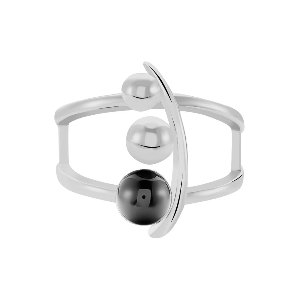 Bague Cleya Argent Blanc Céramique - Spannringe Damen | OROVIVO