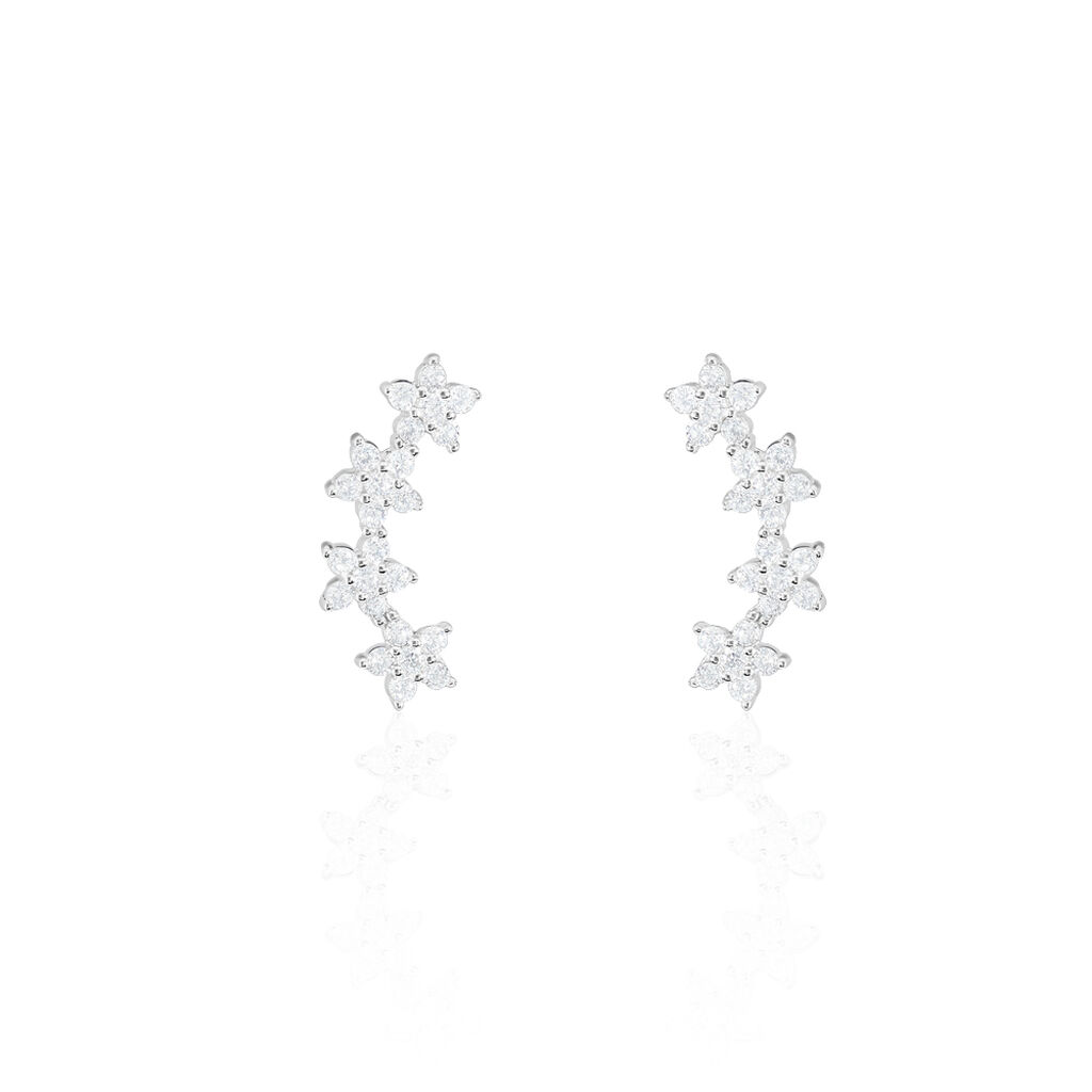 Thumbnail - Damen Ohrklemme Silber 925 , Ohrschmuck mit Stein