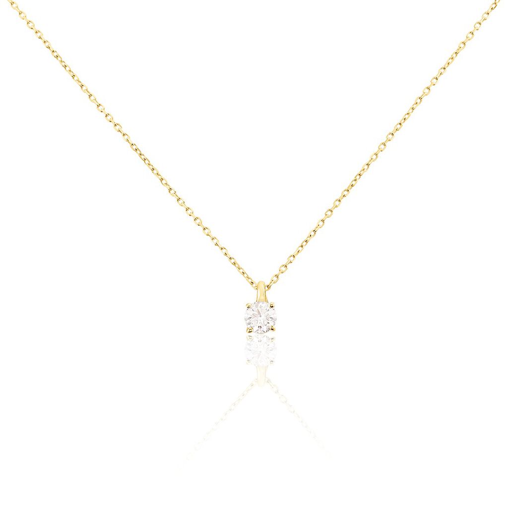 VICTORIA Damen Collier Gold 585 (14 Karat) Diamant Wei&szlig; 0,21 ct