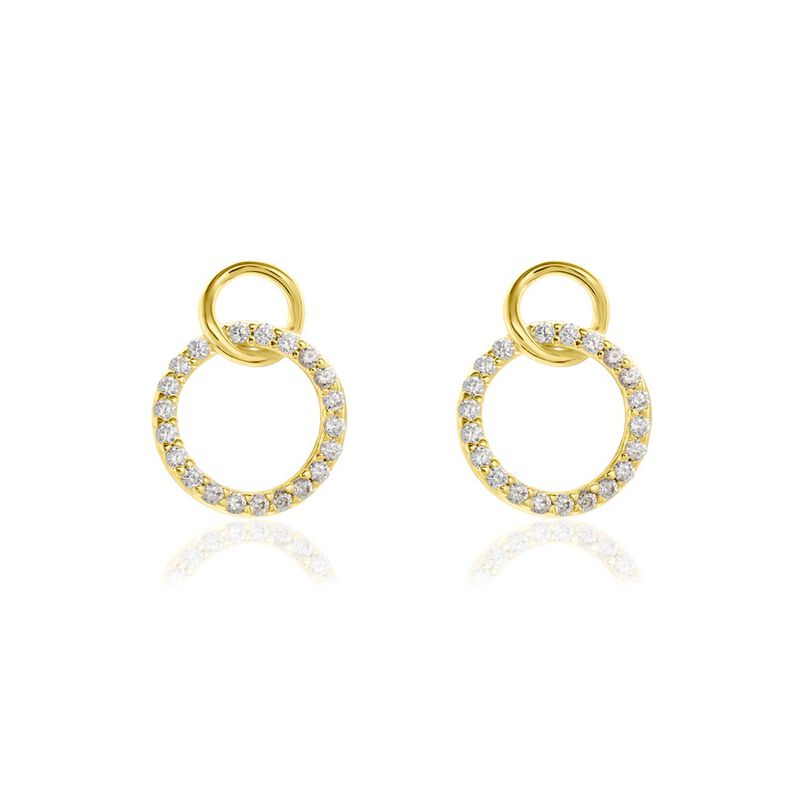 Damen Ohrstecker Gold 375 Zirkonia Kreis Savanna - Ohrstecker Damen | OROVIVO
