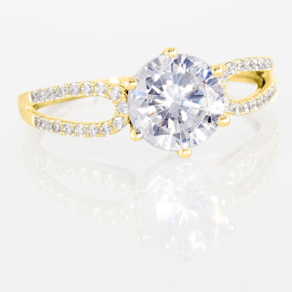 Solitaire Or Jaune Alexendra Oxyde Serti 6 Griffes - Spannringe Damen | OROVIVO