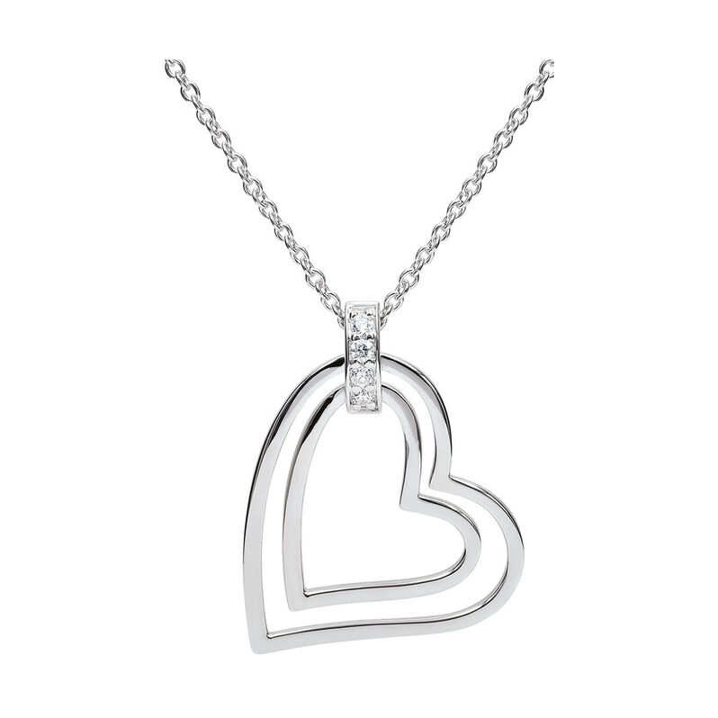 Damen Halskette Silber 925 Zirkonia Herz - Halsketten Damen | OROVIVO