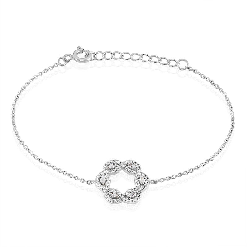 Bracelet Argent Elvera Cercle Oxydes De Zirconium - Spannringe Damen | OROVIVO