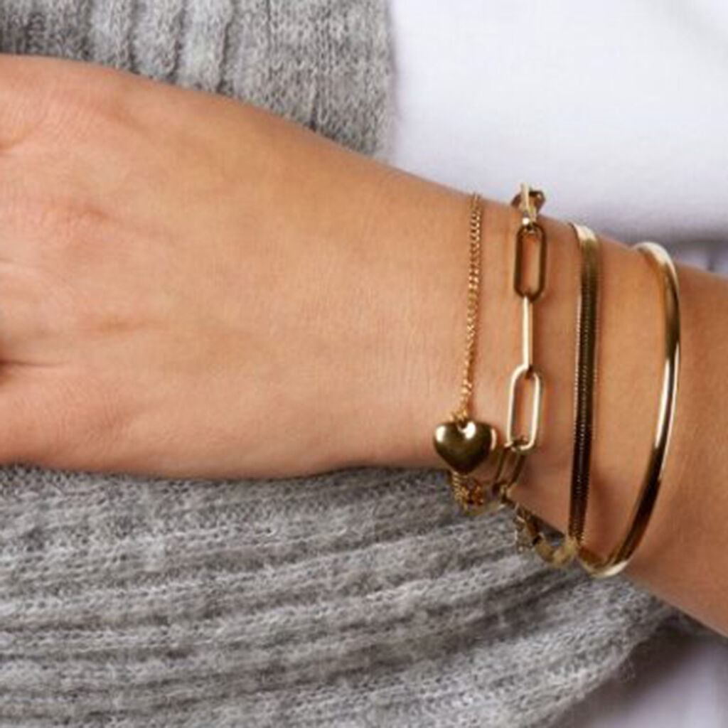 Damen Armband Edelstahl vergoldet Ohne Stein Paloma 4,00mm - Armbänder Damen | OROVIVO