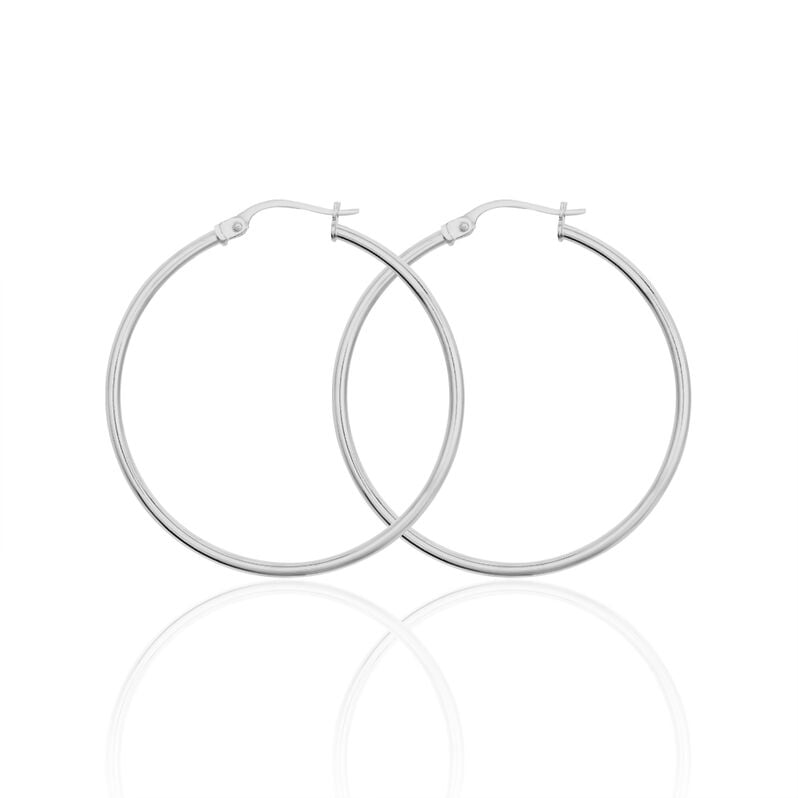 Damen Creolen Silber 925 B 2 mm - Creolen Damen | OROVIVO