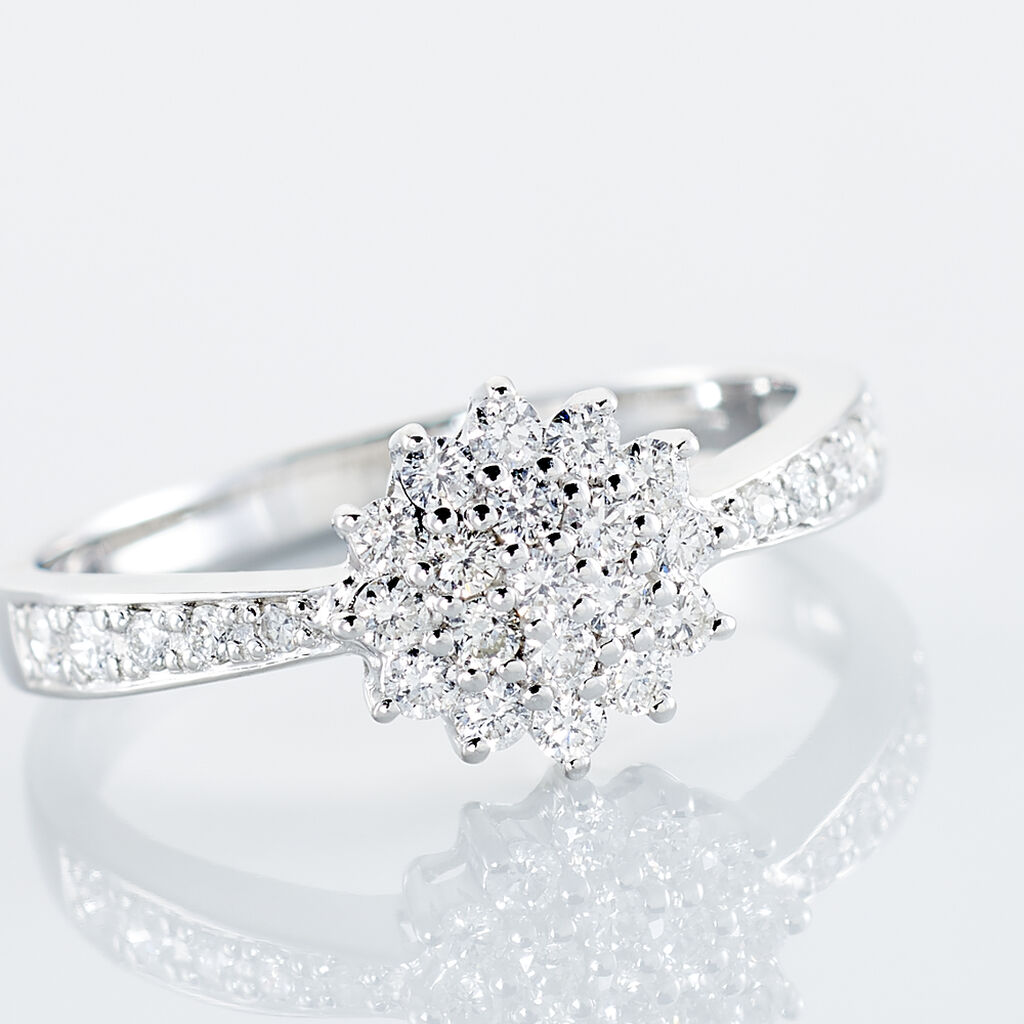 Bague Chou Or Blanc Diamant - Spannringe Damen | OROVIVO
