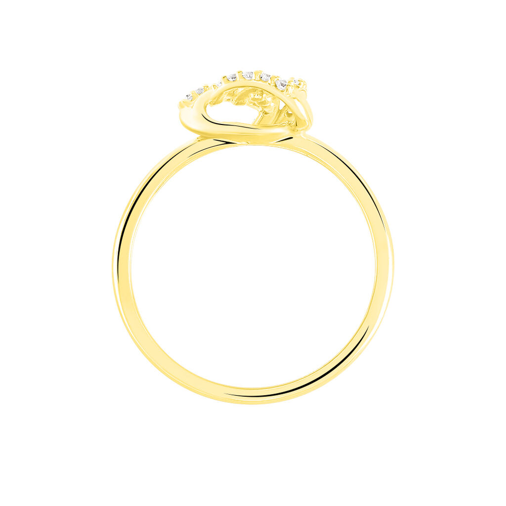 Damen Ring Gold 375 Diamant 0,1ct Node  - Ringe mit Stein Damen | OROVIVO