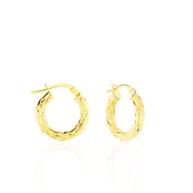 Damen Creolen Gold 375 10mm 10mm - Creolen Damen | OROVIVO