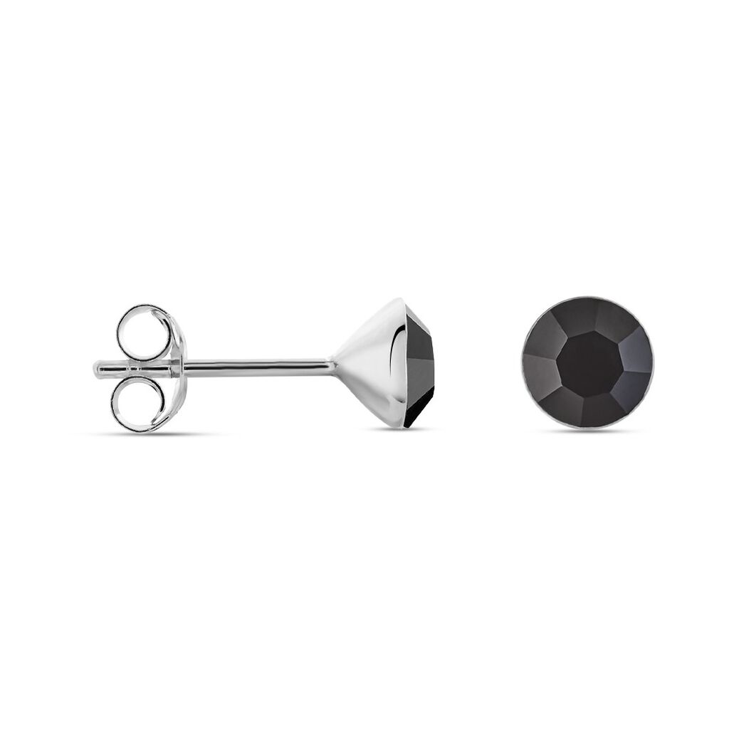 Damen Ohrstecker Silber 925 Schwarz - Ohrstecker Damen | OROVIVO