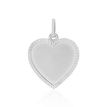 AXELIA GRAVUR 2 Damen Anh&auml;nger Silber 925 Herz