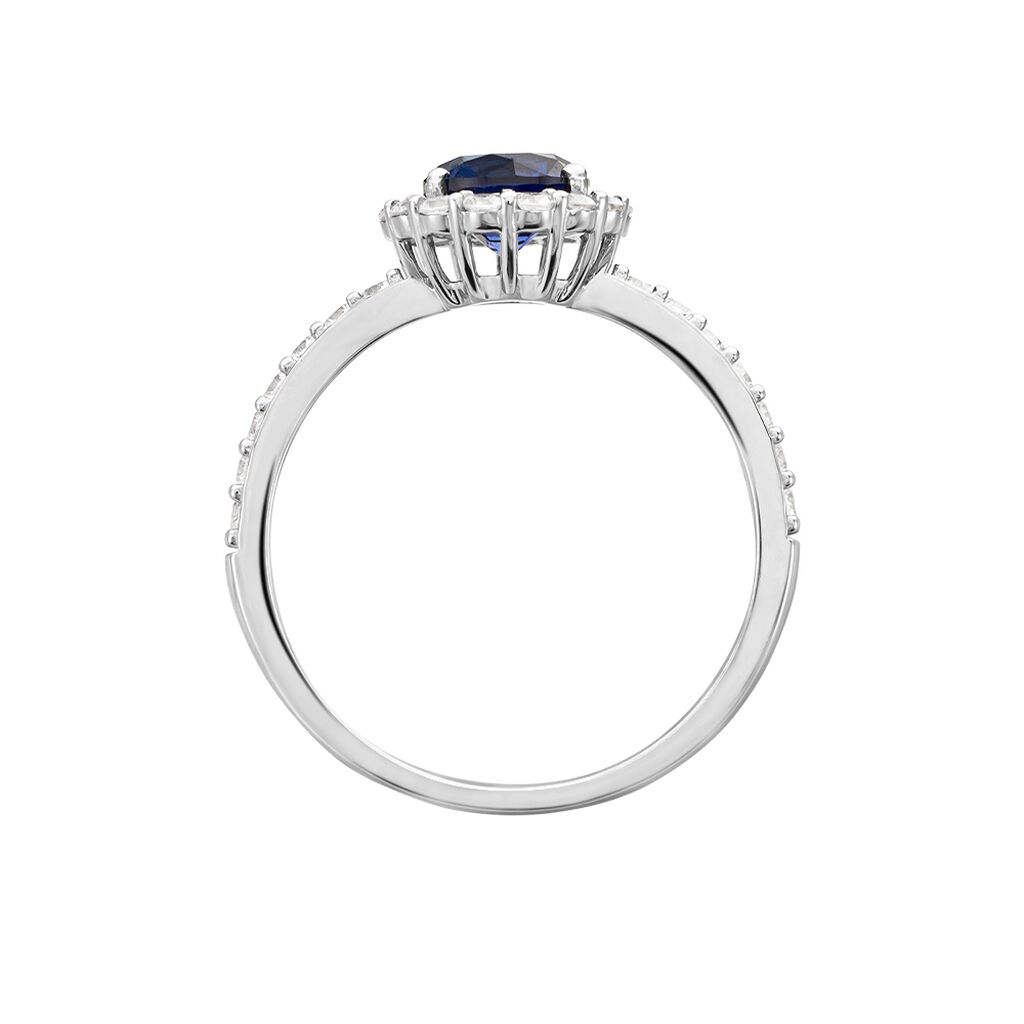 Damen Ring Silber 925 Andere Steine Blau Kreis Camilla  - Ringe mit Stein Damen | OROVIVO