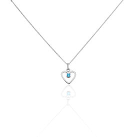 Kinder Halskette Silber 925 Galsstein Herz - Herzketten Kinder | OROVIVO