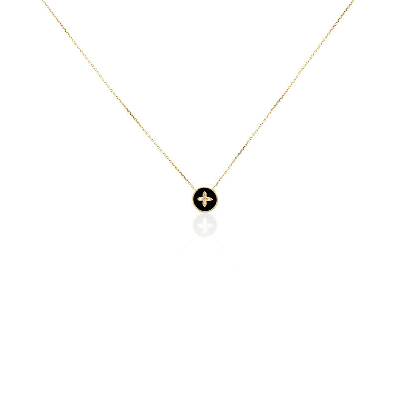 Collier Talisman Or Jaune Agate Diamant - Spannringe Damen | OROVIVO