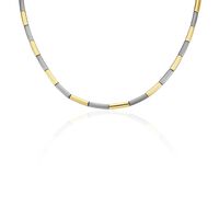 EMBER Damen Collier Titan Bicolor Gelb/Silber B 4 mm