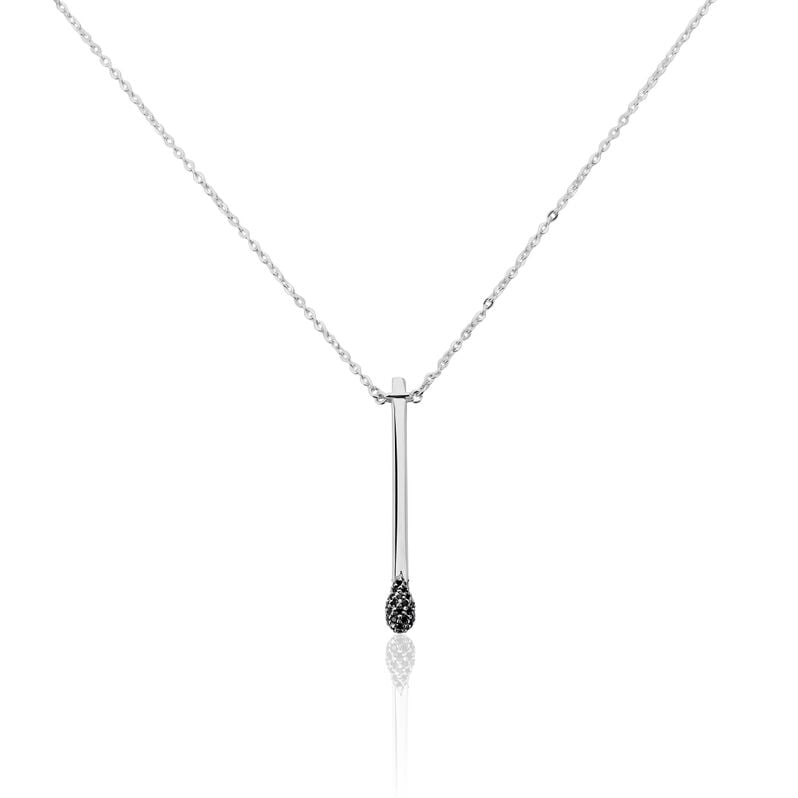Damen Collier Silber 925 Spinell Schwarz Barren - Halsketten Damen | OROVIVO