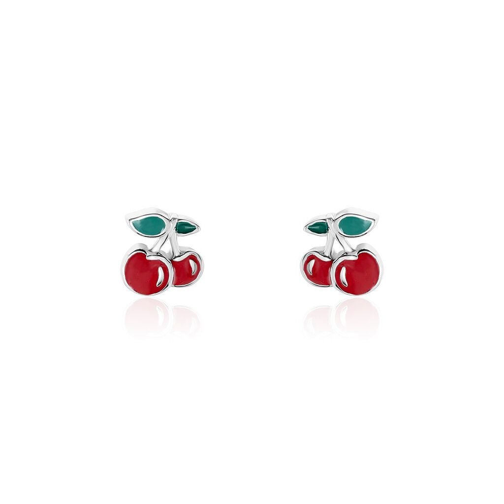 Thumbnail - Kinder Ohrstecker Silber 925 Kirsche Cagla, Ohrstecker ohne Stein
