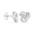ALBANNE KNOTEN 3 Damen Ohrstecker Silber 925 Strass Wei&szlig; Spirale