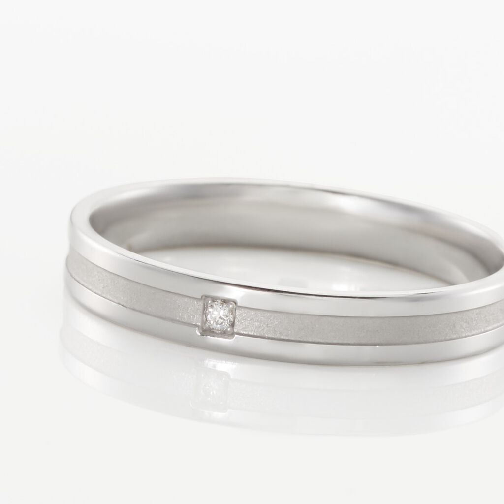 Alliance Juni Or Blanc Diamant - Spannringe Unisex | OROVIVO