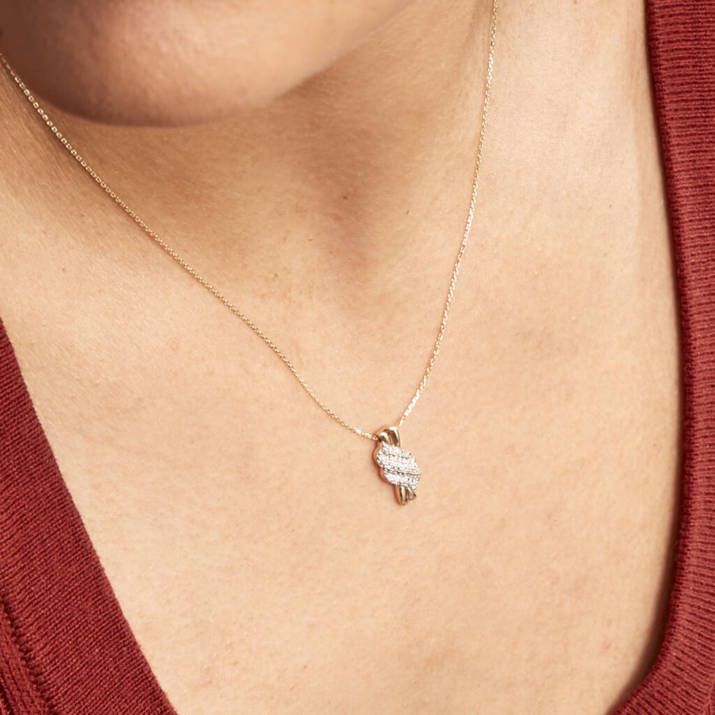 Collier Or Jaune Ricoria Diamants - Spannringe Damen | OROVIVO